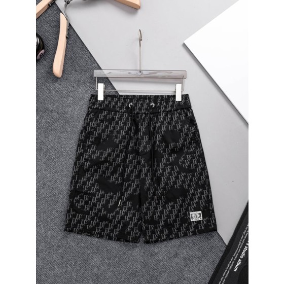 Dior Black Oblique Print Swim Shorts with Label
